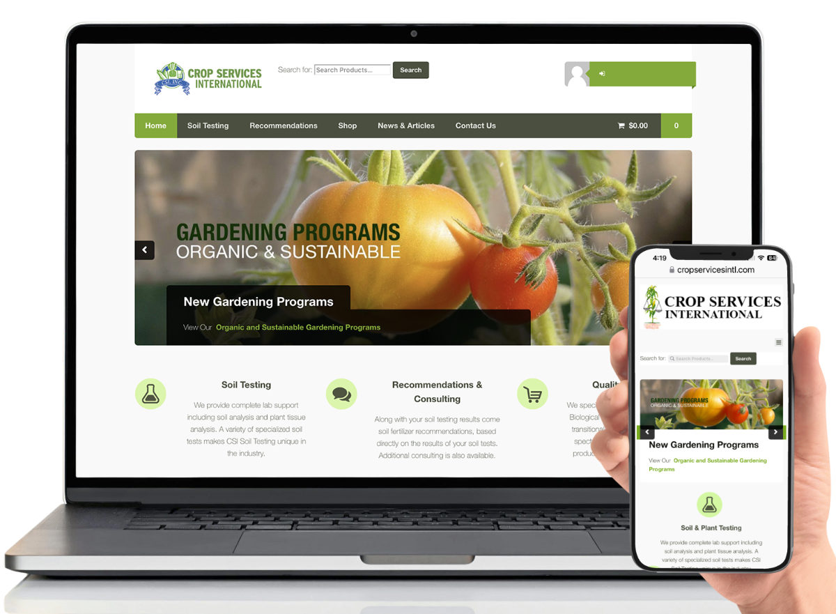 ecommerce site for soil and farm services